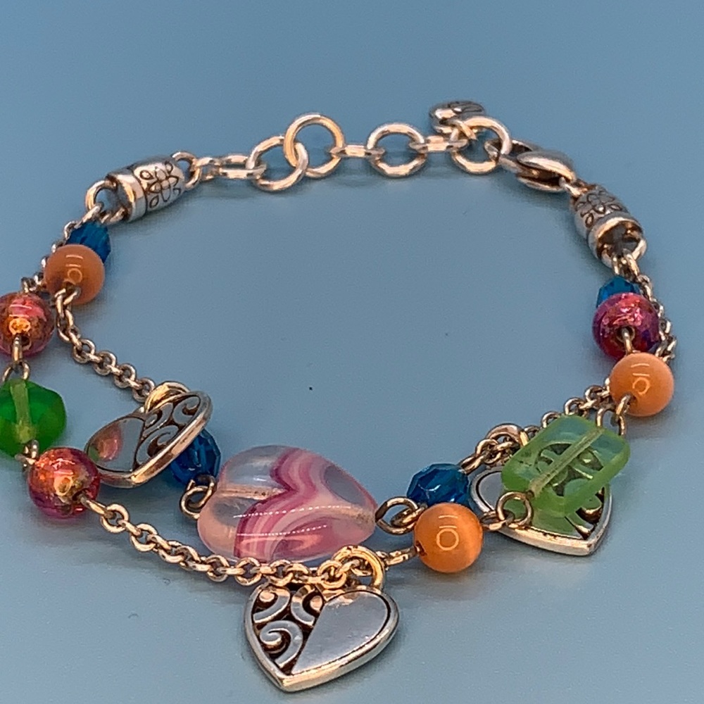 Brighton Heart Bracelet with multi color beads